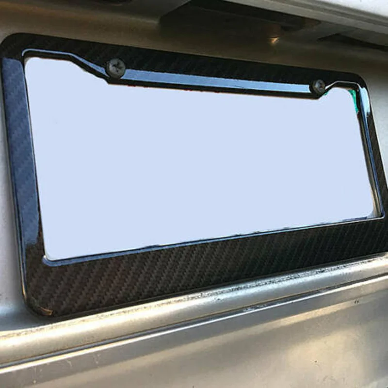 1 шт. черная рамка для номерного знака из углеродного волокна|Номерной знак| |