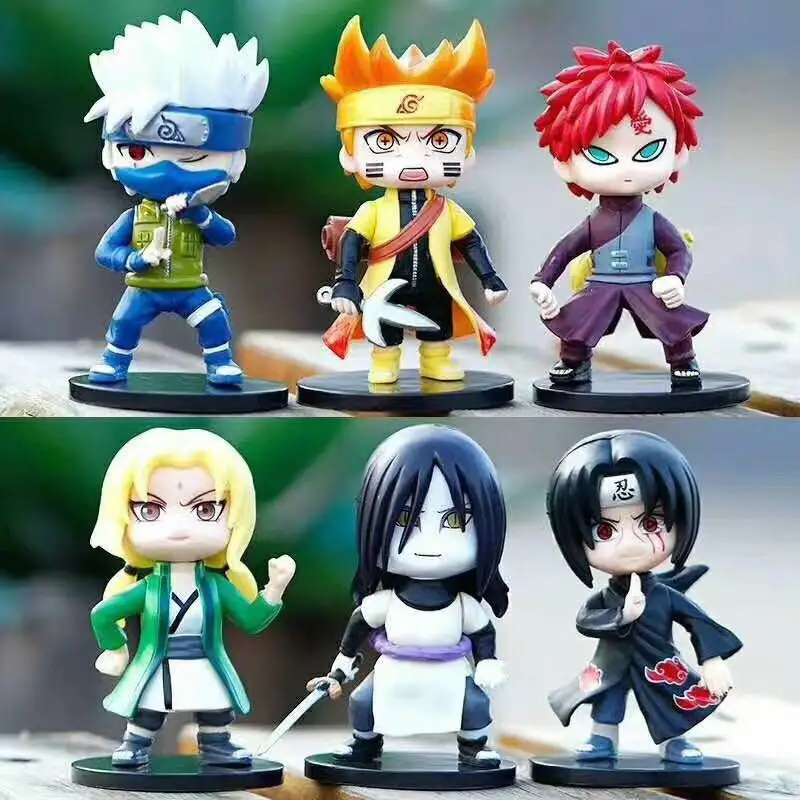 

8cm Naruto Shippuden Q Ver. Anime Figures Uzumaki Naruto Hatake Kakashi PVC Action Figure Collection Model Toys Gifts