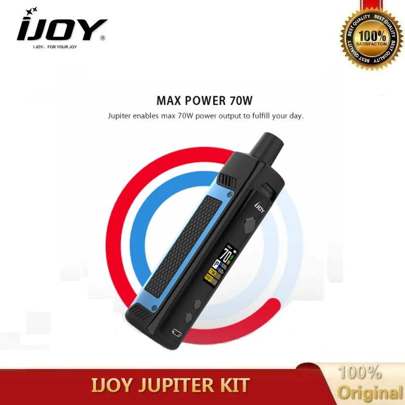 Оригинал IJOY Jupiter 70 Вт Pod Kit 5 мл с сеточной катушкой Питание от одной батареи 18650 Vape Vs