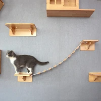 cat ladder steps pet cat wall mount staircase climbing shelf diy cat wall cat climbing platform habitat cat jump bridge pet toy
