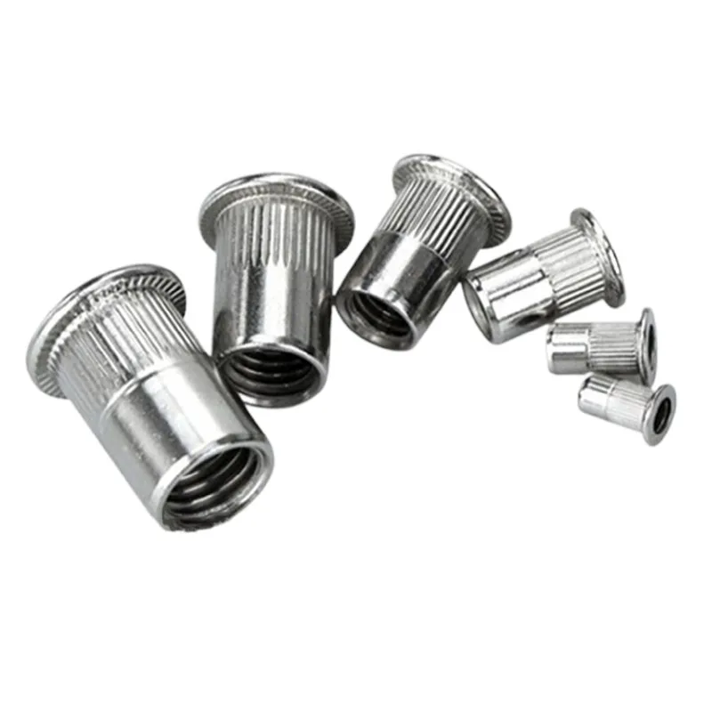 

flat head rivet nut stainless steel m3 m4 m5 m6 m8 m10 m12 rivnut zinc plated cap rivet threaded nut