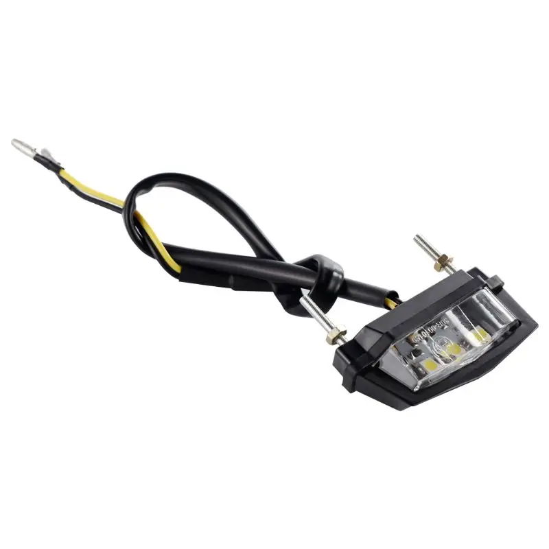 

12V Motorcycle License Plate LED light Waterproof Motorcycle License Light T3EF