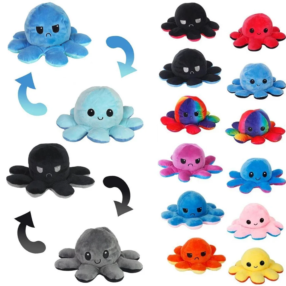 

Strange Octopus Plush Toy for Birthday Party Multifunctional Cute and Authentic Double-sided Toy with Strange Octopus Ornaments