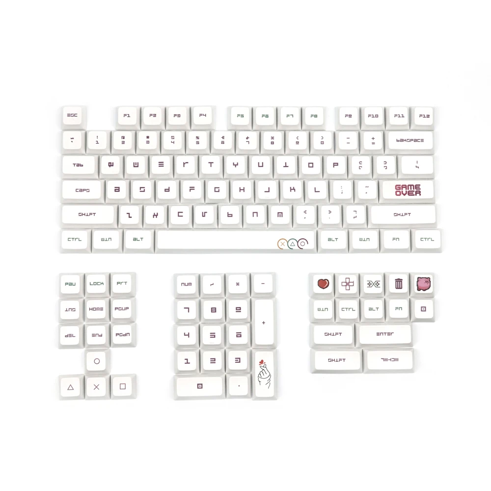 

Набор ключей для видеоигр XDA Profile PBT, 118 клавиш, сублимационные колпачки для MX Switch 61/87/104 клавиш, игровая механическая клавиатура для ПК