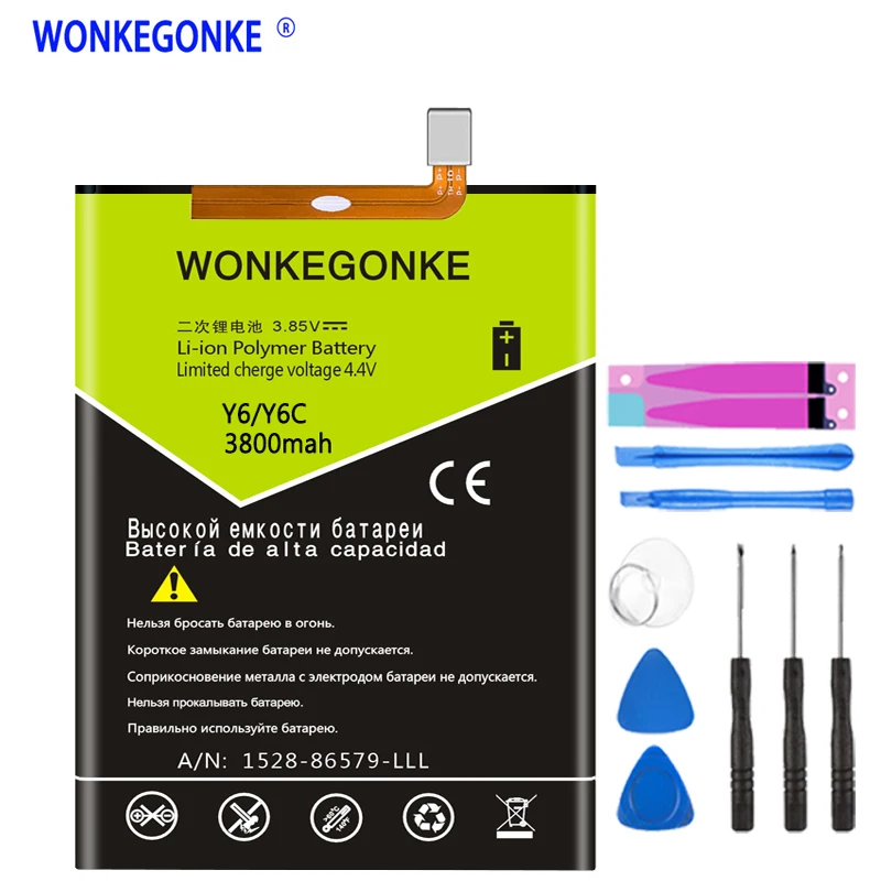 WONKEGONKE BAT16523200 Для Doogee Y6 Y6C Высококачественная фотобатарея с номером