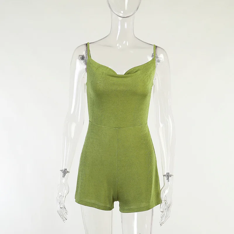 

Women's Sling Jumpsuit New Sexy Bright Knit Jumpsuit Women Autumn Sports And Leisure Slim Jumpsuit Women's Street Wear Black