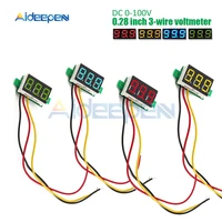 0 28 inch dc led digital voltmeter 0 100v voltage meter auto car mobile power voltage tester detector 12v red green blue yellow