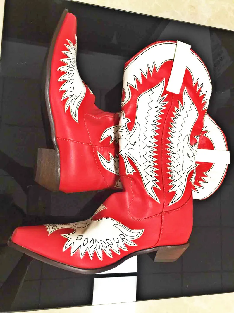 

2020 Men's New Fashion Pu Leather Boots Pointy Med Heel Motorcycle Boots Casual High Quality Male Boots Zapatillas Hombre 4M611