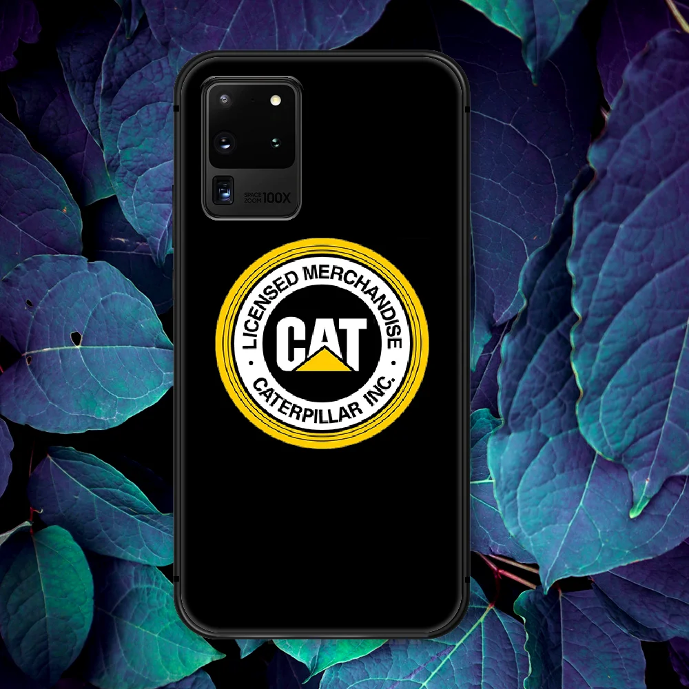

Caterpillar Truck Phone Case For Samsung Galaxy Note S 8 9 10 20 Plus E Lite Uitra black Cell 3D Prime Fashion Funda Soft Bumper