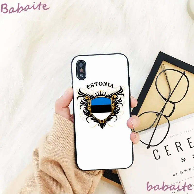 

Babaite Estonia National flag Banner Phone Cover For iPhone 8 7 6 6S Plus X XS MAX 5 5S SE XR 11 11pro promax 12 12Pro Promax