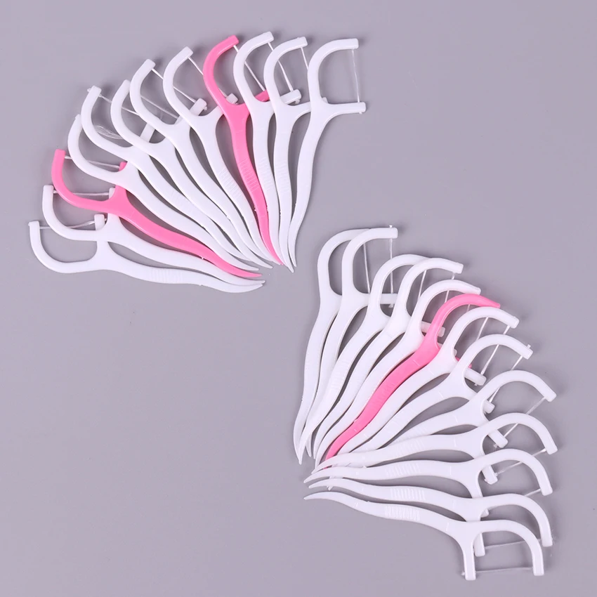 25PCS/Pack Dental Floss Picks Teeth Toothpicks Stick Oral Care Tooth Stain Remove Hygiene Clean | Красота и здоровье