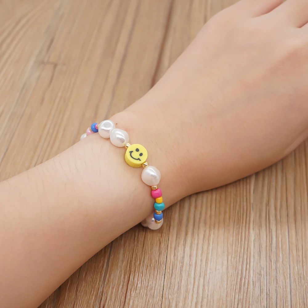 Браслет Go2BoHo с имитацией жемчуга ювелирные изделия растягивающийся женский