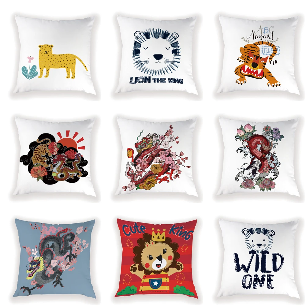 Подушка дракона подушка с изображением тигра|Наволочки| |