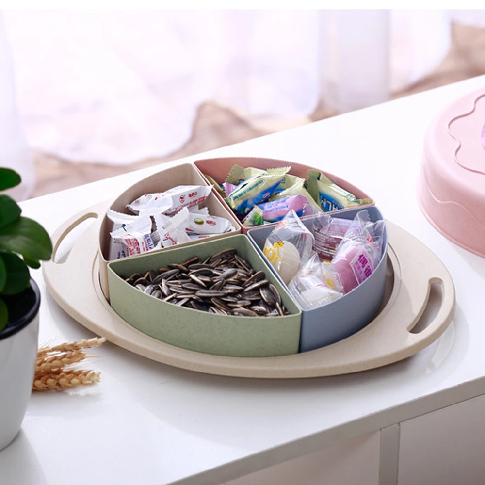 Креативное пшеничное соломенное блюдо для фруктов и конфет ящик хранения семена