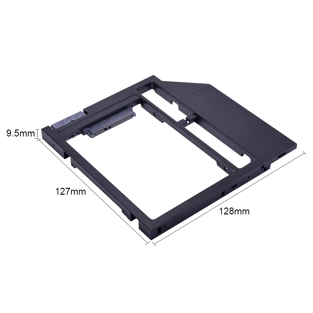 Пластиковый переходник CHIPAL для второго жесткого диска 9 5 мм SATA 3 0 Optibay 2 дюйма SSD DVD