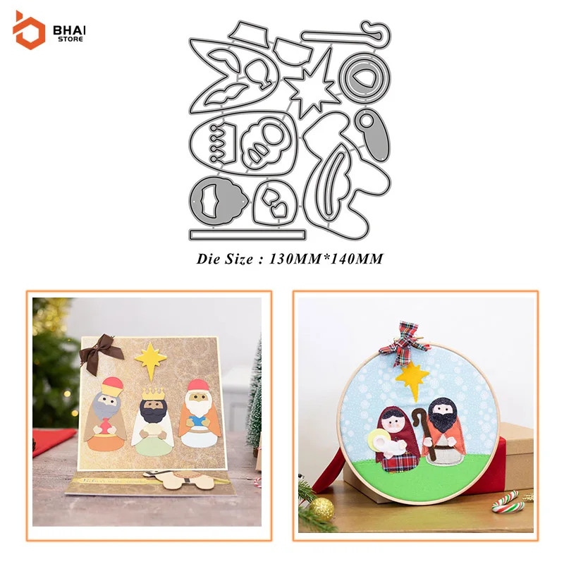 

Carbon Steel Metal Cutting Die DIY King Doll Set Suitable for decorative Scrapbook Album Festival Card Making 2021