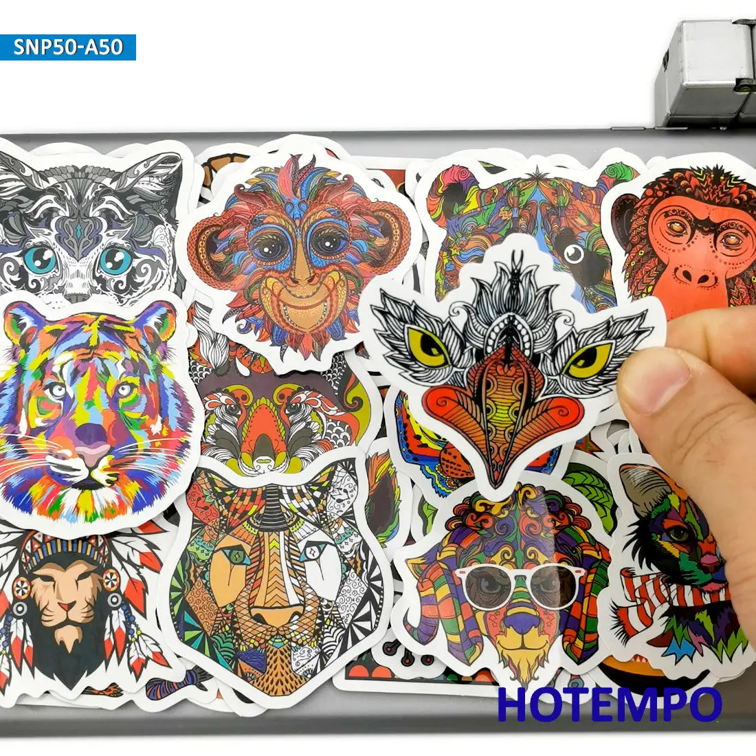 

50 шт. Древний предок животные Тотем поклонение забавная наклейка для телефона, ноутбука, гитары, скейтборда, мотоцикла, автомобиля, водонепр...