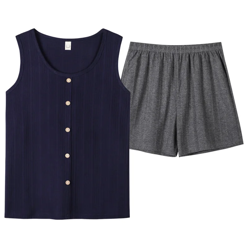 Summer Knitted Cotton Pajamas Set For Women Pyjamas Loungewear Pijama Mujer 2PCS Shirt&Shorts Pajamas Set Plus Size 3XL Homewear