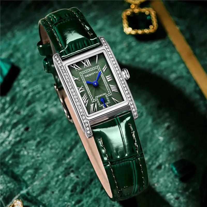 Часы REBIRTH женские прямоугольные брендовые Роскошные водонепроницаемые Модные