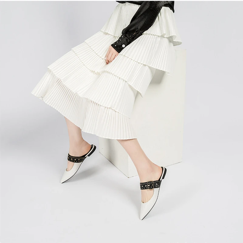 Женские Элегантные Тапочки Модные летние женские туфли без задника с острым