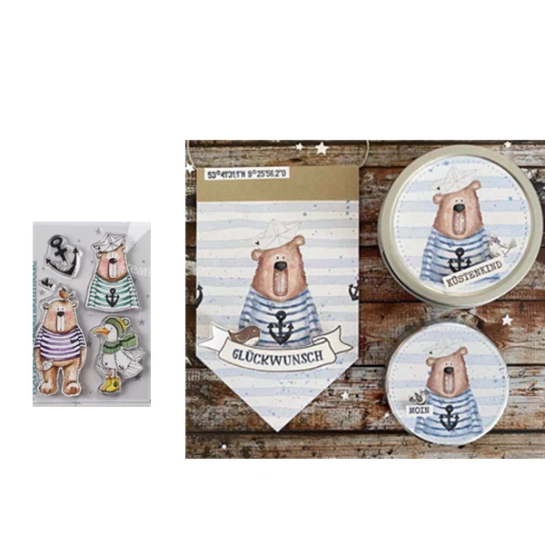 Прозрачные штампы seaman для скрапбукинга сделай сам/изготовления карт/Детские