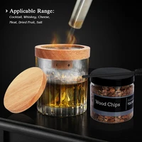 1 set cocktail smoker retro handmade wood cocktail whiskey wine cheese meats dried fruits smoke infusion tools set for bar