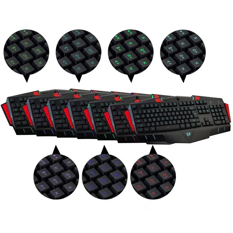 Игровая USB клавиатура REDRAGON Asura K501 7 цветная подсветка 116 стандартных клавиш 8