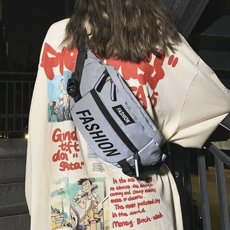 Поясная Сумка унисекс в уличном стиле Мужская нагрудная сумочка хип-хоп сумка