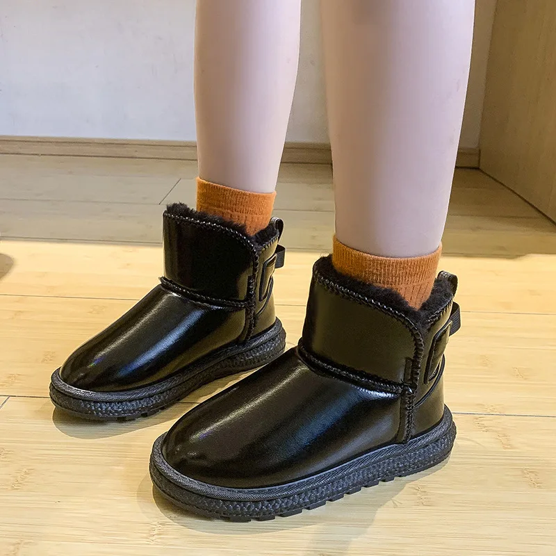 

Хлопковая обувь для девочек, новинка 2021, зимние ботинки Winer для детей, теплые Нескользящие меховые ботинки для дома для детей