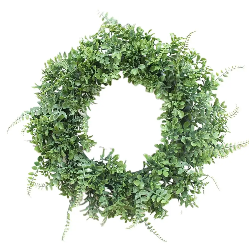 40 см Искусственный венок с зелеными папоротниками из искусственного пластика