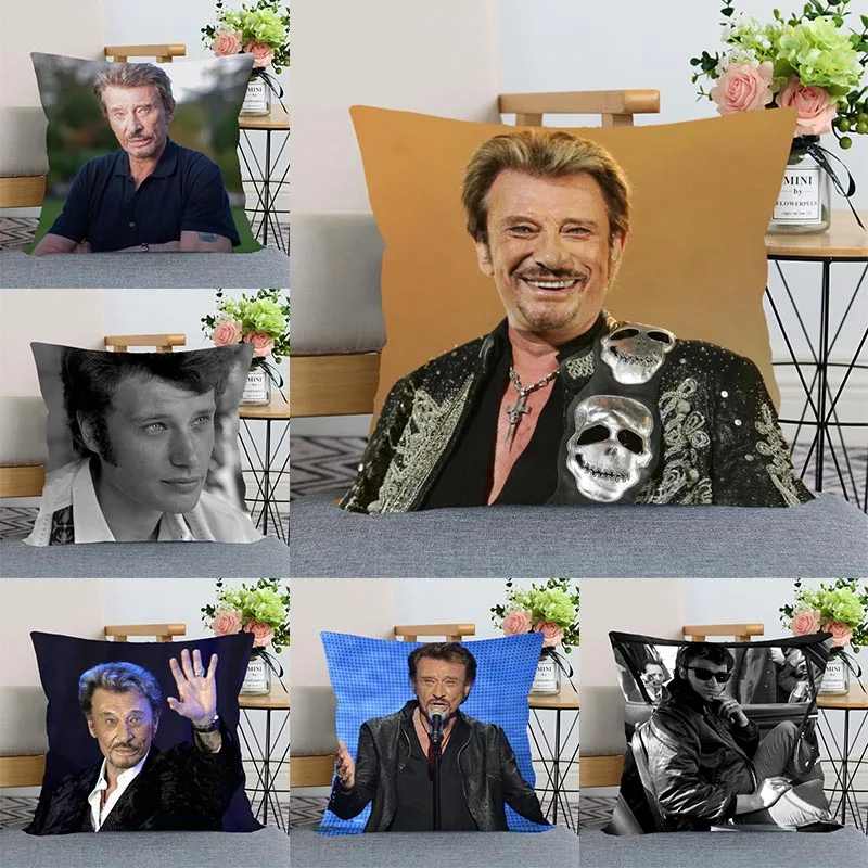 Наволочка HEARMNY с изображением Джонни Хелли для спальни квадратная на молнии