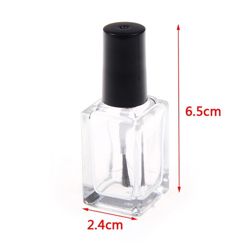 15ML 1 шт. пустые прозрачные стеклянные бутылки для лака для ногтей пустые с кисть с колпачком пустые косметические контейнеры стеклянные бутылки для ногтей с щеткой - Цвет: 15ML