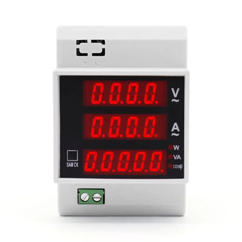 Цифровой измеритель энергии на Din рейке с фактором активной мощности амперметр
