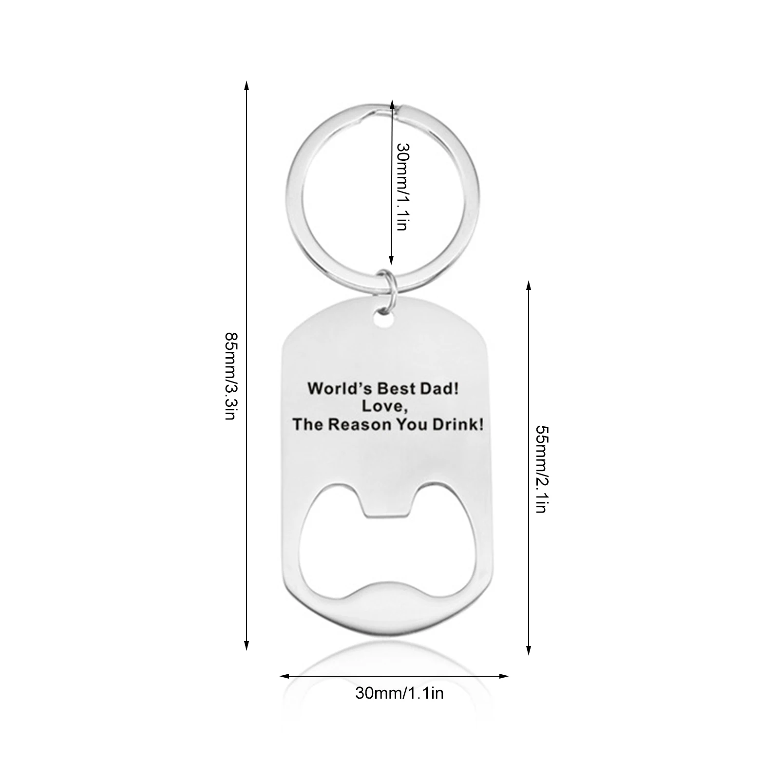 

Bottle Opener Round Keychain Father You Are The World Of Daughter Son Wife Stainless Steel Keychain For Father Key Chain Pendant