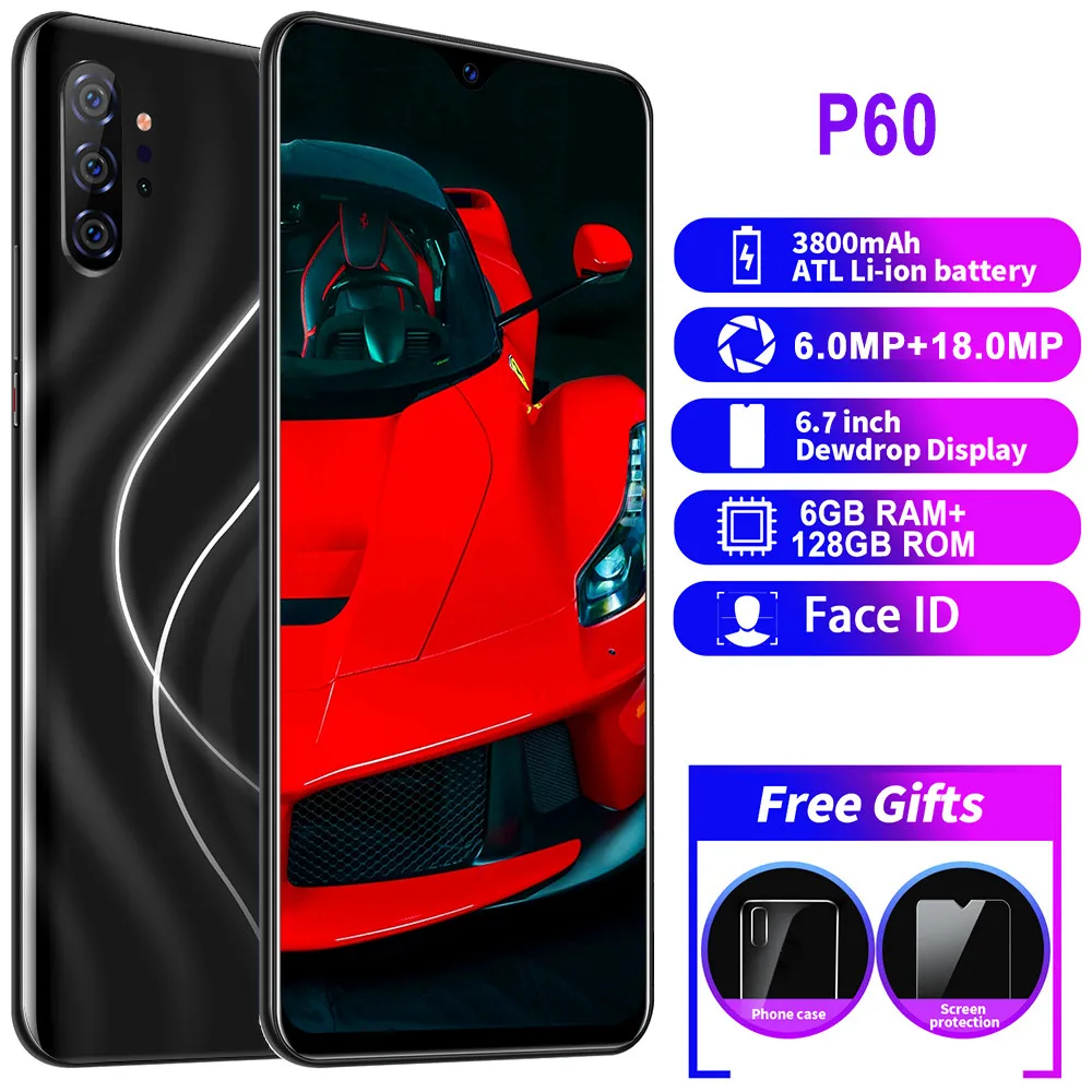 Смартфон P60 3G MTK6595 6 7 дюймовый HD мобильный телефон 720*1560 разблокированный смартфон
