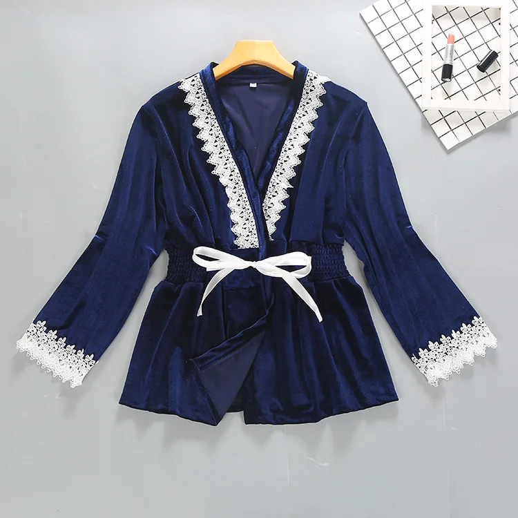 Женская велюровая Пижама с нагрудными подушечками сексуальная женская пижама