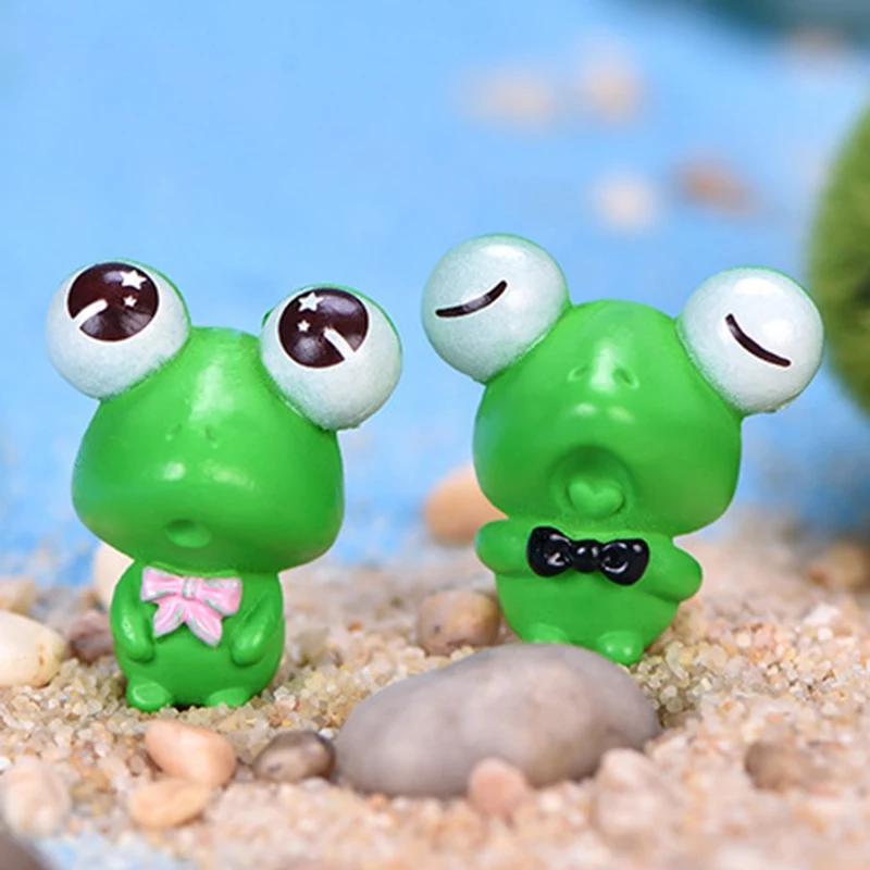 

Cute Garden Frogs Ornaments 6Pcs/Set Animal Model Fairy Miniature Moss Landscape DIY Craft Supplies Practical Gardens Sculptures