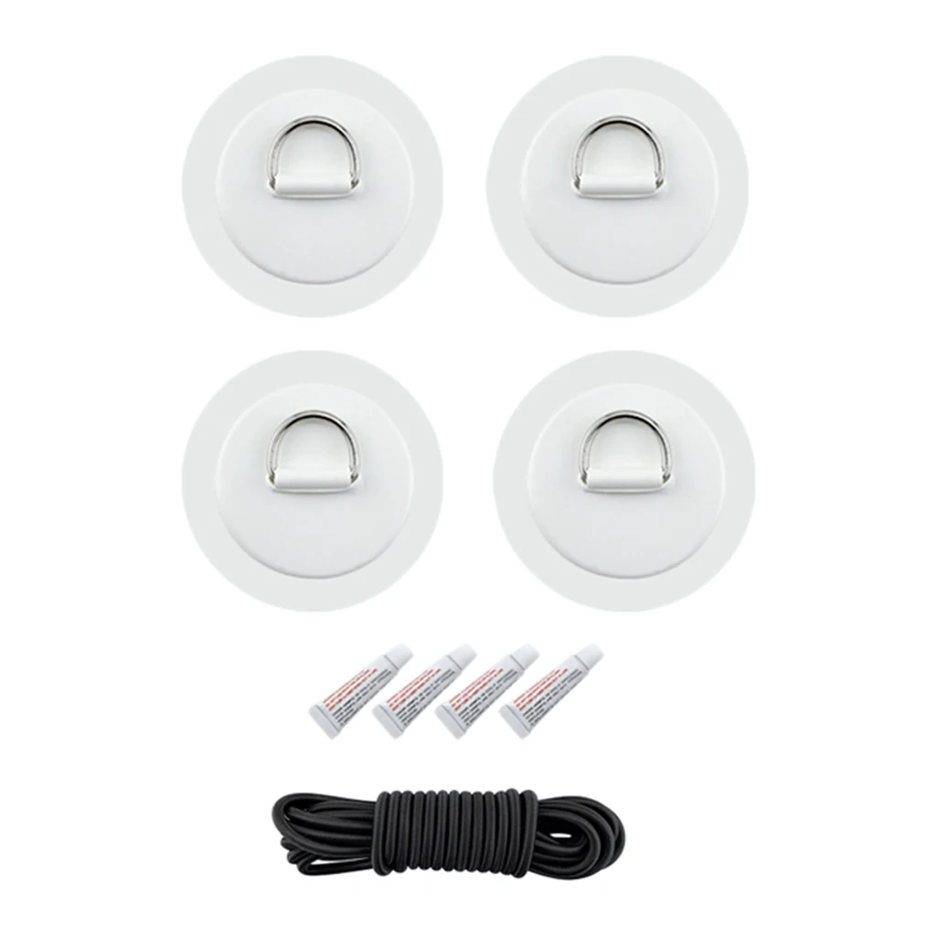 4 шт. из нержавеющей стали D Ring Pad Patch PVC Круглый кольцевой коврик для надувной лодки