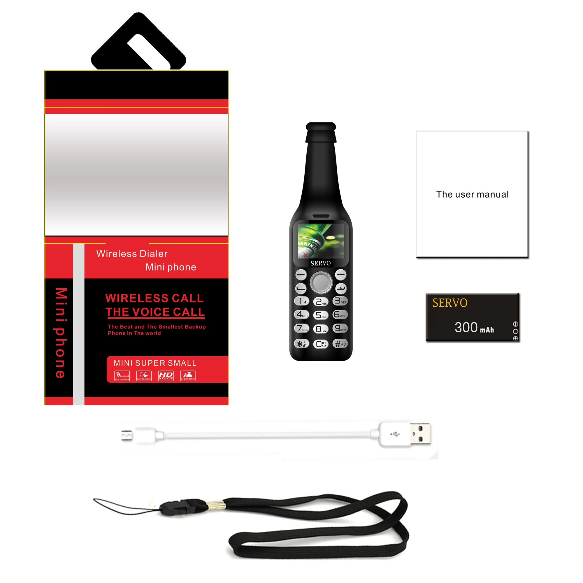 servo wine bottle mini phone v8 bluetooth dialer hd telephone magic voice one key recorder small mobile phone russian language free global shipping