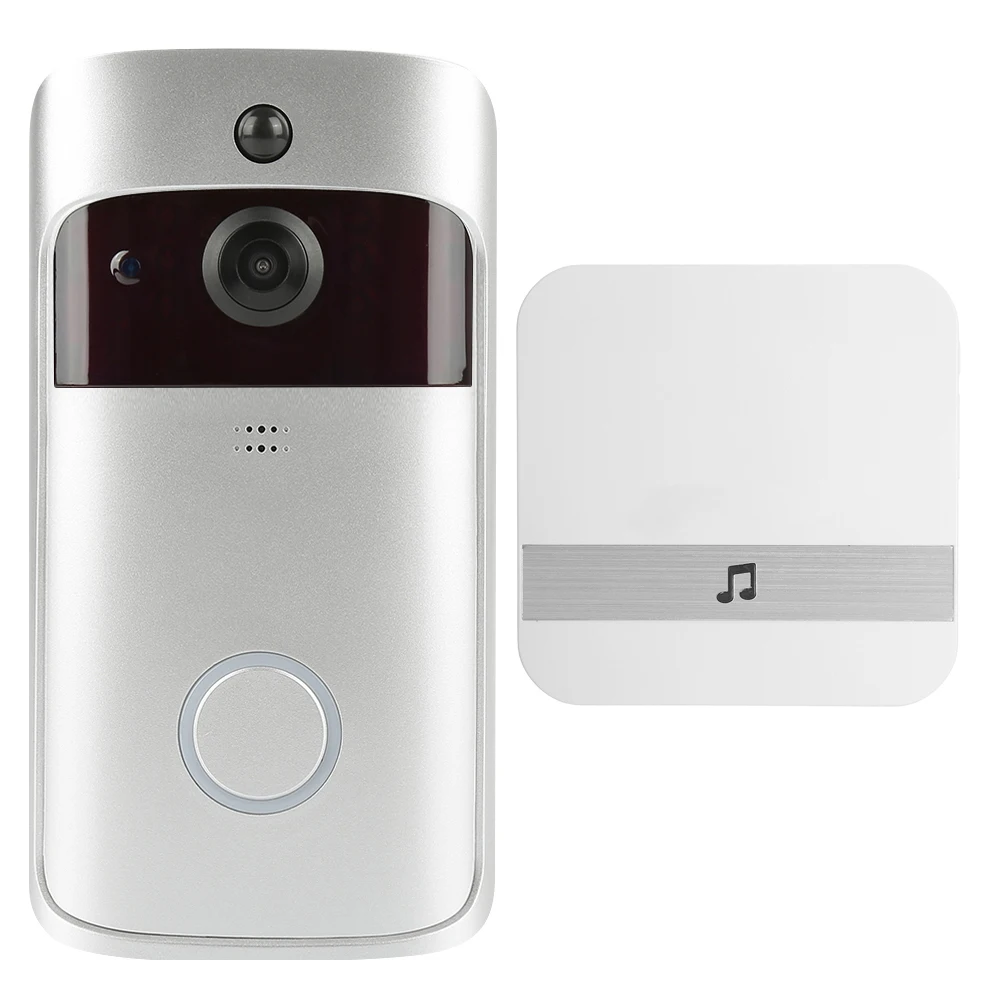 With Door Bell Умный IP видеосвязь Wi-Fi видео дверной телефон дверной звонок Беспроводная камера Wi-Fi для дверного звонка для квартиры ИК-сигнализация беспроводная камера безопасности - Цвет: With Door Bell