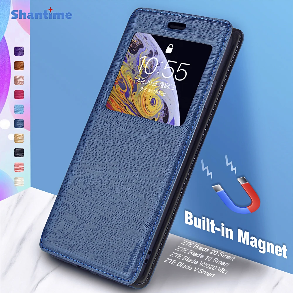 Умный чехол для ZTE Blade 20 10 умное лезвие V2020 Vita V умный окна с невидимым магнитным