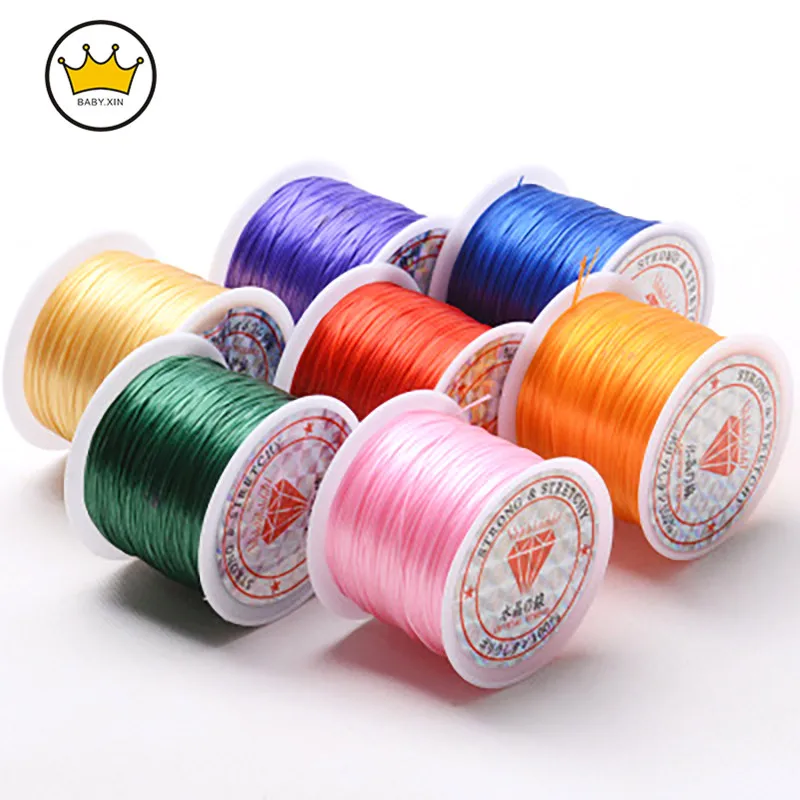

60M/Roll Strong Elastic Crystal Beading Cord for Bracelets Stretch Thread String Necklace DIY Jewelry Making Cords Line