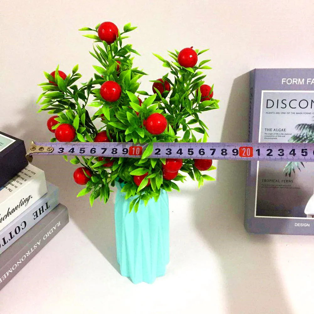 Искусственный цветочный горшок 25 перца граната красные фрукты Горшечное