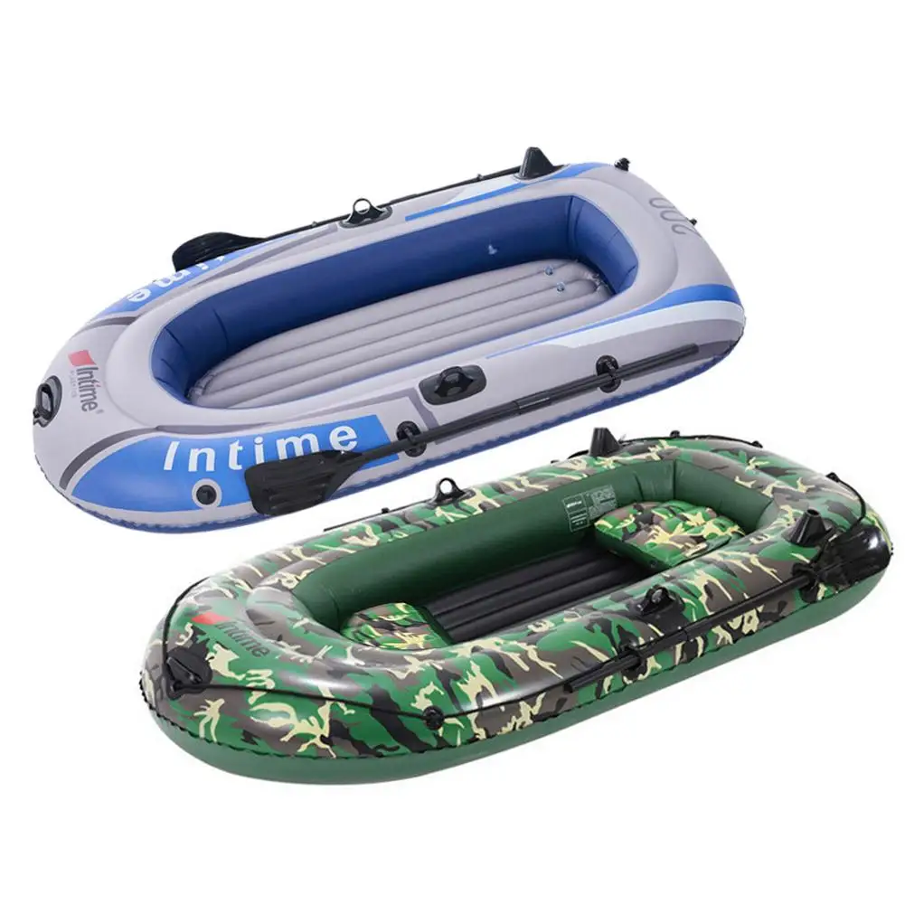 

2-3 Person PVC Inflatable Boat Raft River Lake Dinghy Boats Kayak Canoe Pump Drifting Fishing Rowing Boat Air Pump Rope Paddle