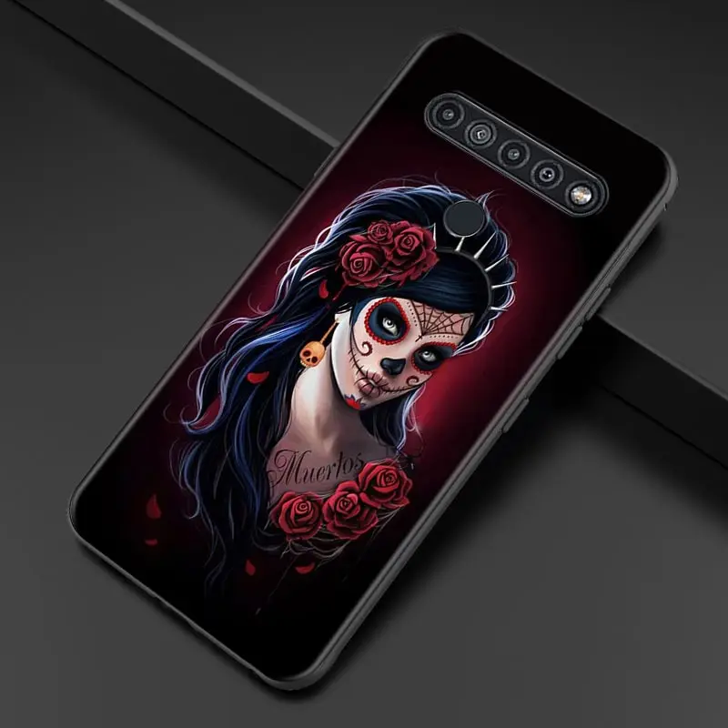 

Mexican Skull Girl Soft Phone Case for LG K41s K61 Q60 K40 K51 K52 K42 K52 K71 K31 G6 G7 G8 Q70 Back Cover Coque Fundas Shell