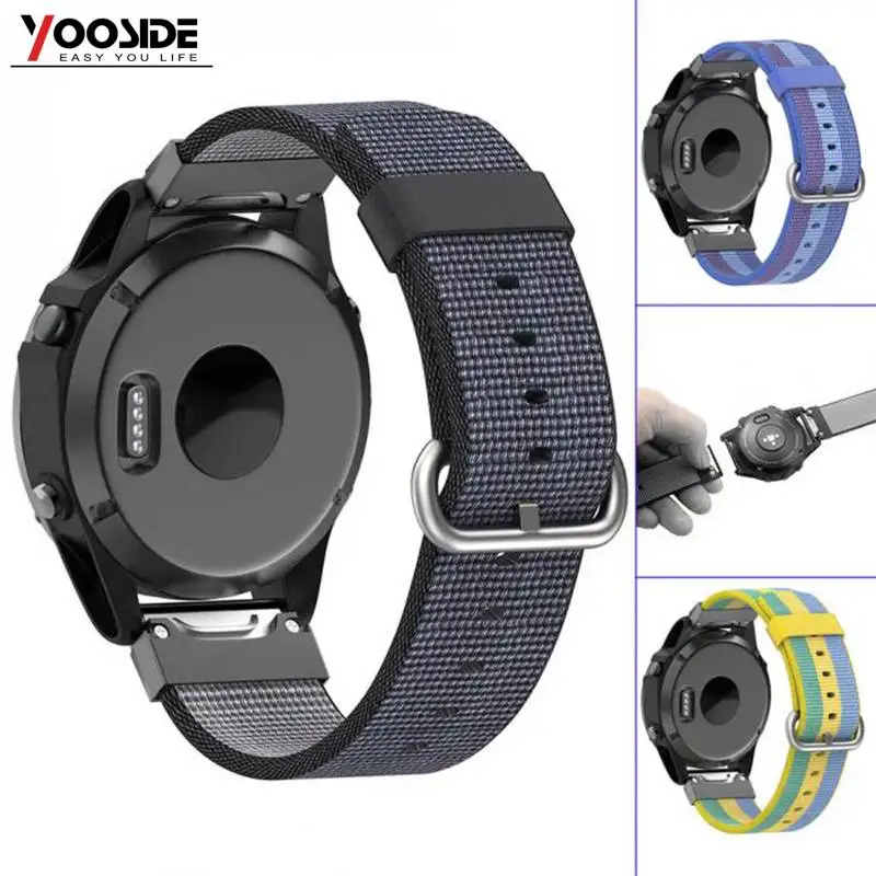 YOOSIDE Fenix 6 браслет 22 мм Quick Fit тканый нейлоновый ремешок для часов Garmin Fenix 5, Forerunner 935/945, Quatix 5, Instinct