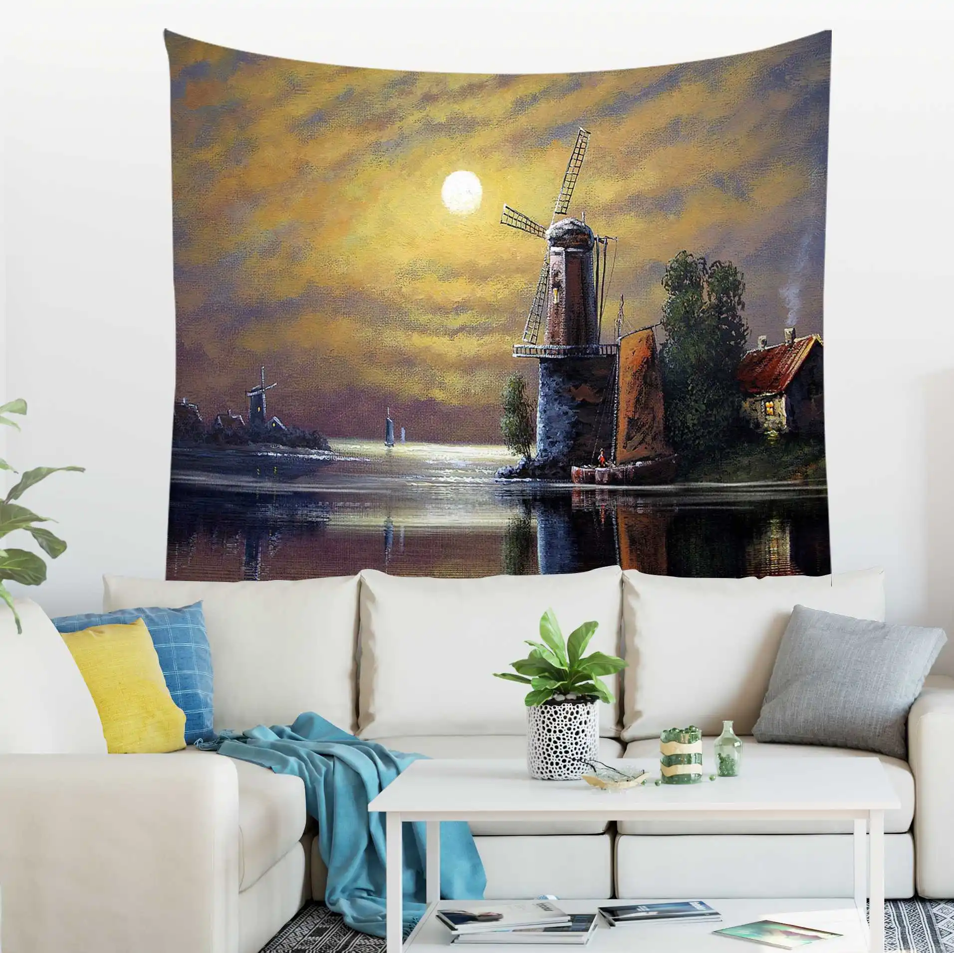 

Natural Scenery Tapestry Wall Decor Bedroom Decor Purple Sky Background Room Decoration Tapestries Room Decor