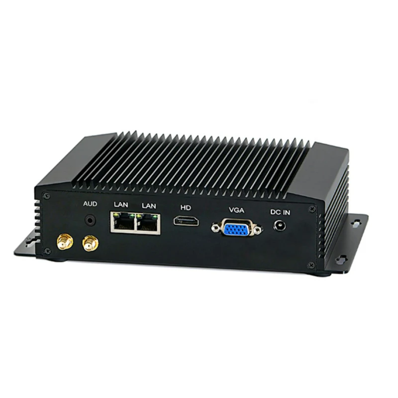 Packet Mini PC with 2COM RS232 Dual LAN RJ45 intel Core i3 4010Y Celeron 2955U J4125 Fanless Mini PC VGA HDMI NUC mini Computer