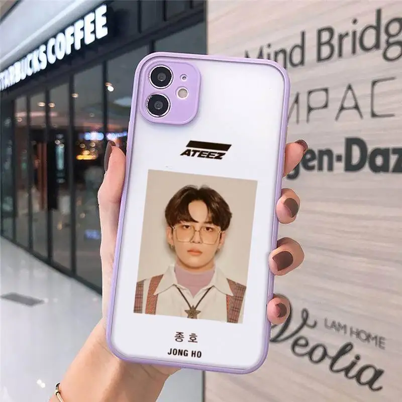 

Ateez Kpop song mingi Phone Case Matte Transparent for iPhone 7 8 11 12 s mini pro X XS XR MAX Plus cover funda