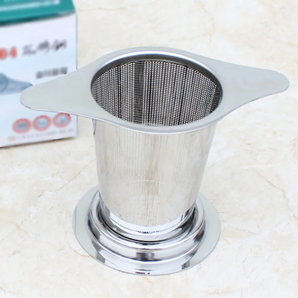 С крышкой для заварки чая ситечко Легкая очистка прочная полированная сетка из